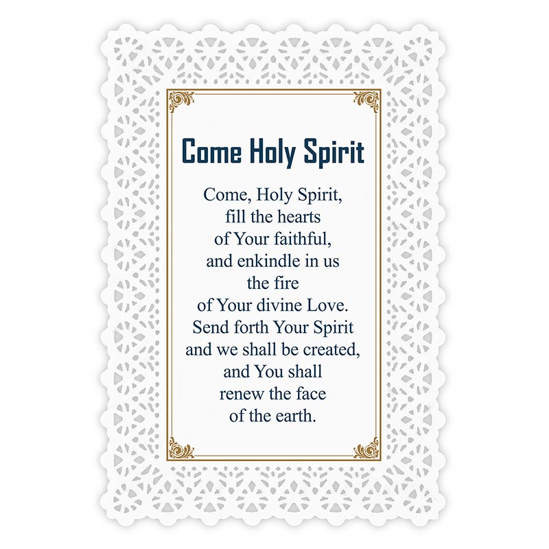 Confirmation/Come Holy Spirit Lace Holy Card