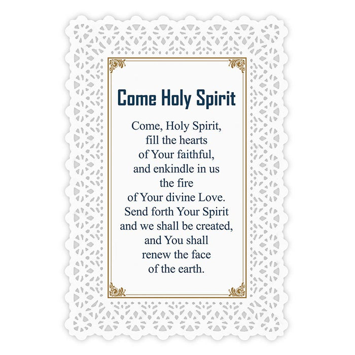 Confirmation/Come Holy Spirit Lace Holy Card