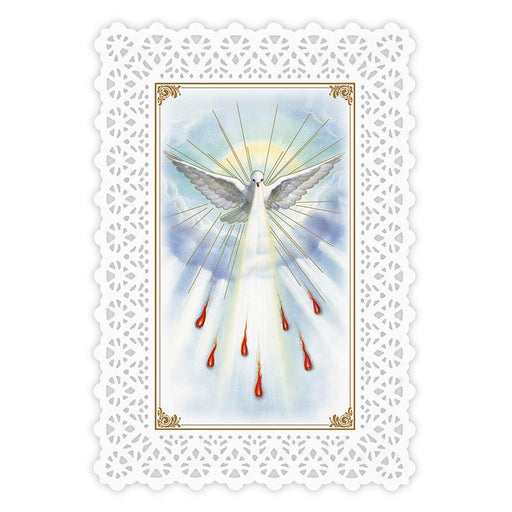 Confirmation/Come Holy Spirit Lace Holy Card