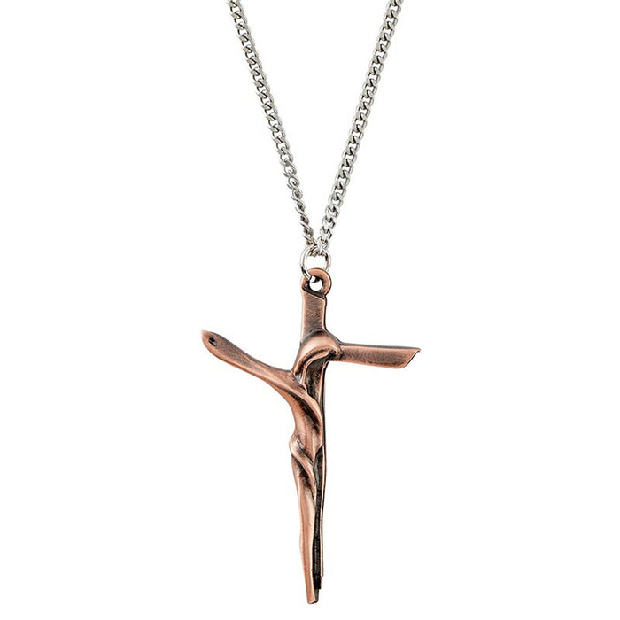 Copper Serpentine Crucifix Pendant