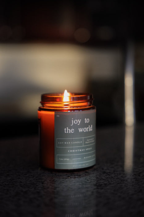 Joy to the World Candle