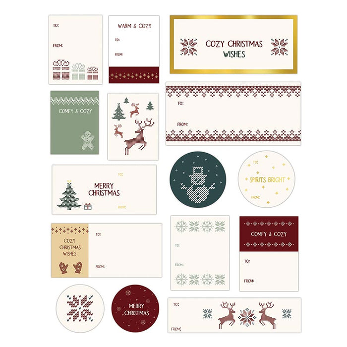 Cozy Wishes Gift Tags - 4 Sets Per Package