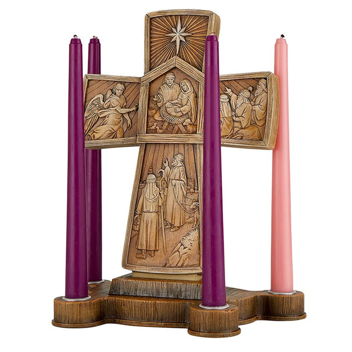 Cross Advent Candle Holder