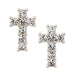 Cross Rhinestone Stud Earrings