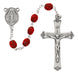 Crystal Cross Heart Necklace, Red Lady Bug Rosary, Lady Bug Cross Bracelet And Girl White Cross - Girls Youth Gift Set