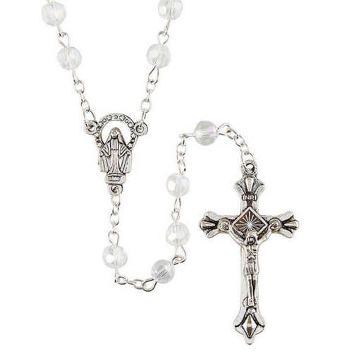 Crystal Glass Bead Rosary - 12 Pieces Per Package