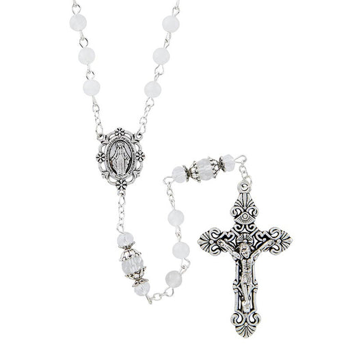 Crystal Ravello Collection Rosary With Miraculous Center