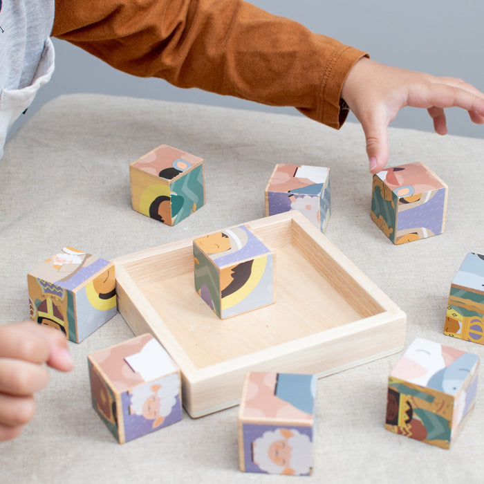 Christmas Nativity Wooden Cube Puzzle