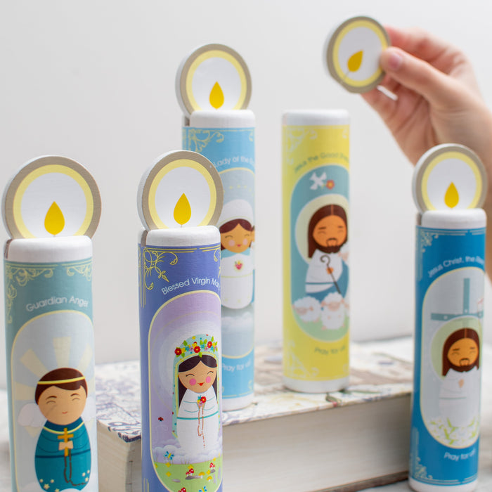 Blessed Virgin Mary (The Memorare) Wooden Prayer Candle