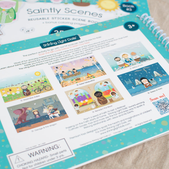 Saintly Scenes Book #2 - Reusable Sticker Scene and Coloring Book