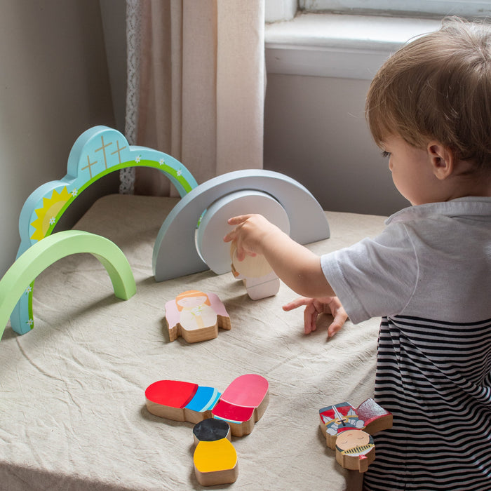 Easter Morning Wooden Playset