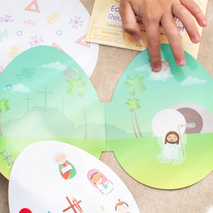 Easter Egg & Scene Reusable Sticker Set