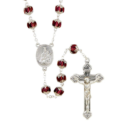 Dark Pink Rosary - La Verna Collection