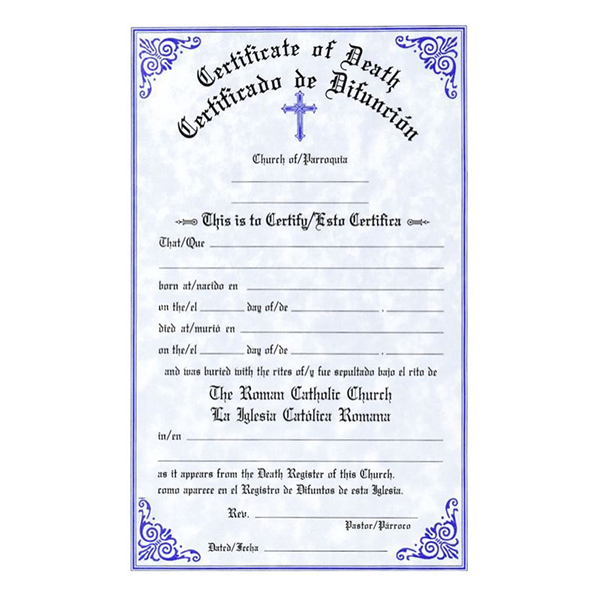 Death Certificate Stock - #318