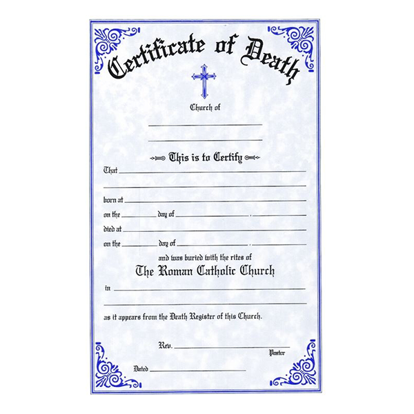 Death Certificate Stock - #318