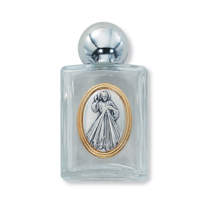 Divine Mercy Holy Water Glass Bottle