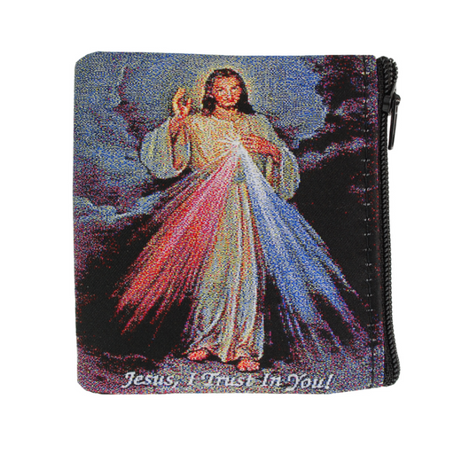 Divine Mercy Tapestry Rosary Pouch