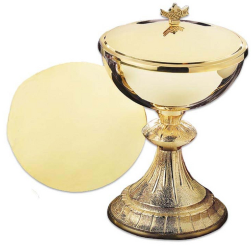 Dual Finish Ciborium with Loaves and Fish Cover