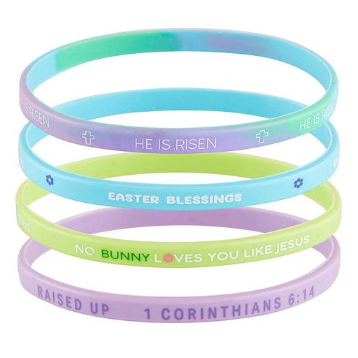 Easter Silicone Bracelet - 4 Pieces Per Package