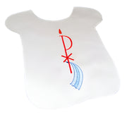 Embroidered Chi-Ro Baptismal Bib - Bap2