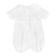 Embroidered Baptismal Romper and Hat Set for Baby Boys – Christening Apparel