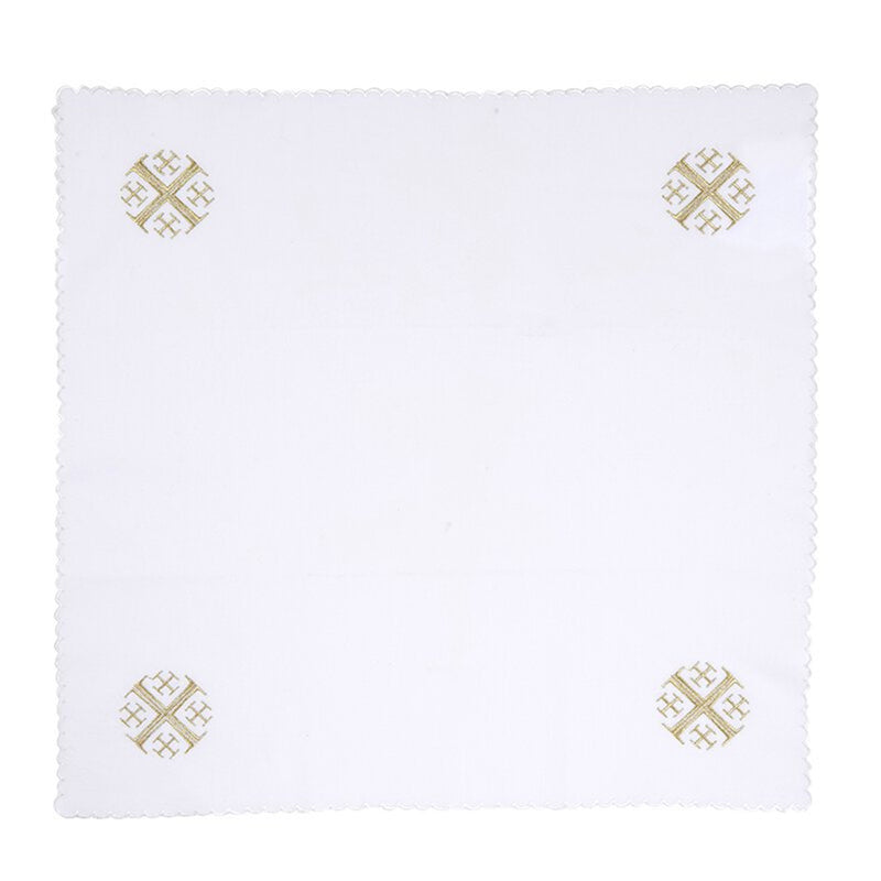 Juego de regalo de lino para altar con cruz de Jerusalén