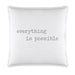 Everything Is Possible Euro Pillow