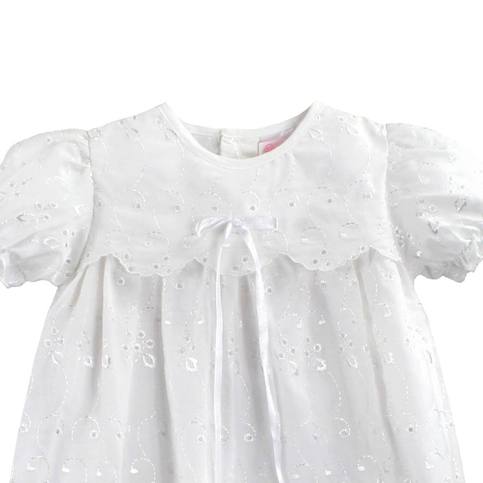 Eyelet Lace Christening Gown - Baptismal Gown