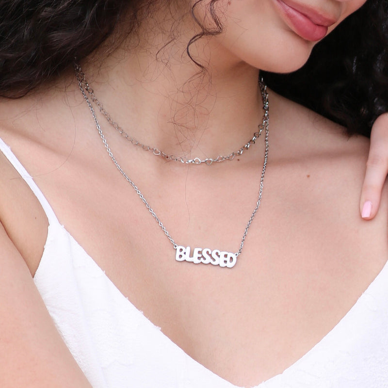 Joyful Hearts Layering Necklace in Gold and Silver