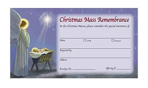 #344FC - Christmas Mass Remembrance Envelopes | Full Color Catholic Church Envelopes