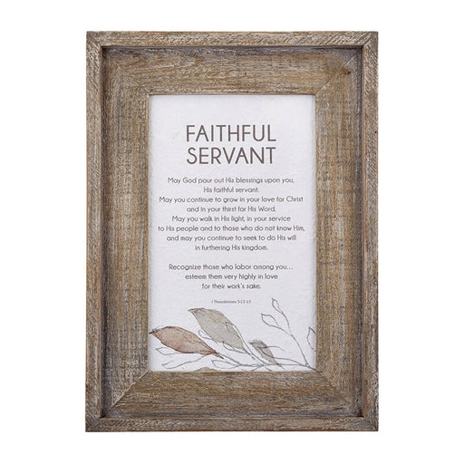 Faithful Servant Appreciation Frame