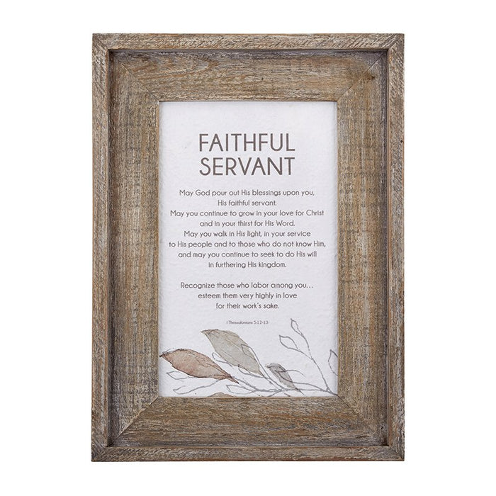 Faithful Servant Appreciation Frame