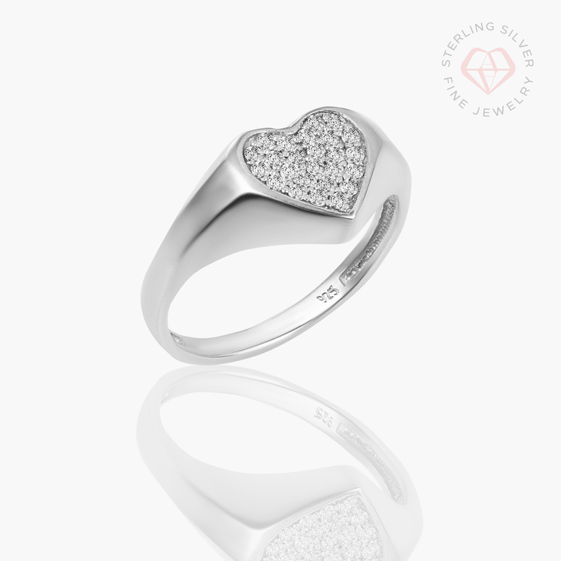 Faith by Heart Ring- Sterling Silver (Made to Order Ships in 2-3 weeks)