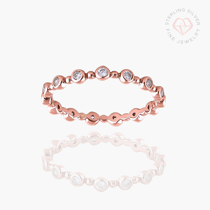 Jericho Circle Ring- Gold Vermeil, Sterling Silver & Rose Gold