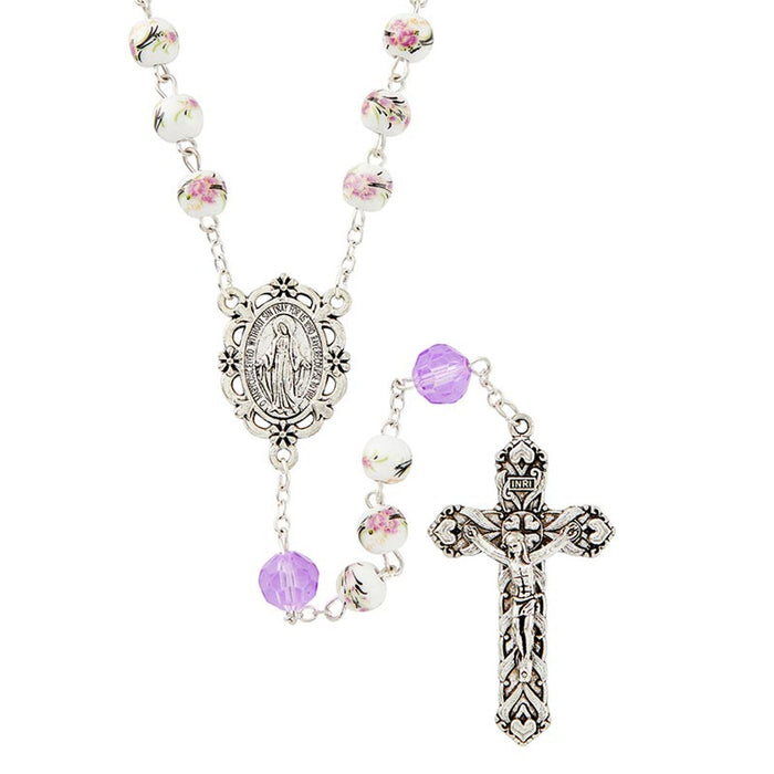 Fiori Divini Collection Lavender Rosary - 4 Pieces Per Package