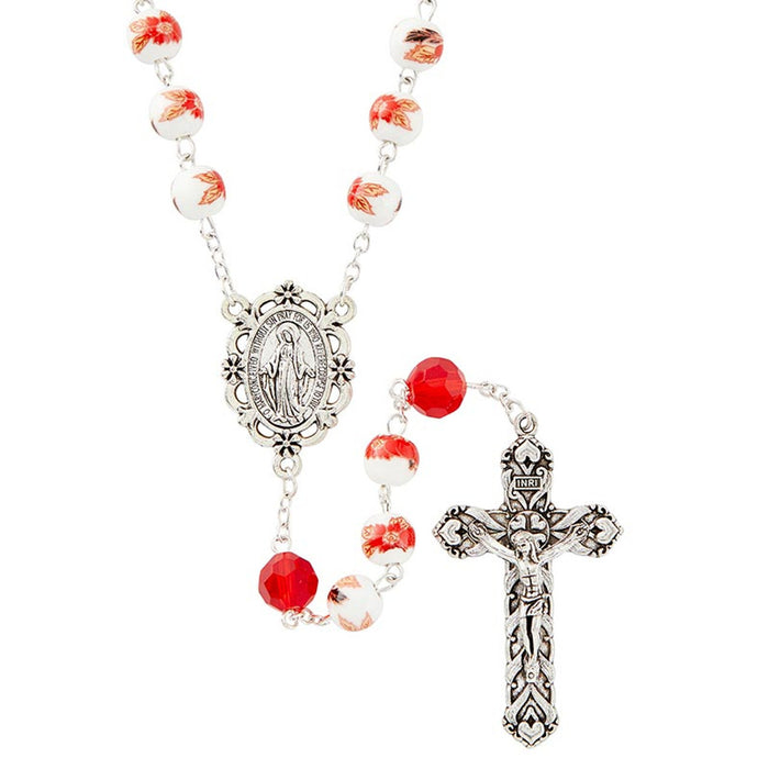 Fiori Divini Collection Ruby Rosary - 4 Pieces Per Package