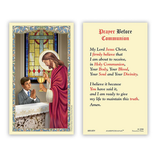First Communion Boy Holy Card