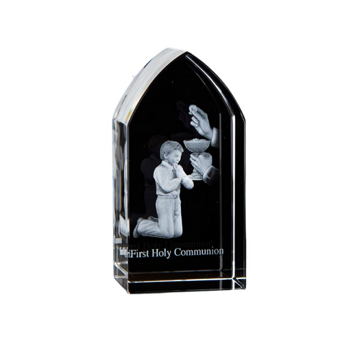 First Communion Etched Glass - Boy