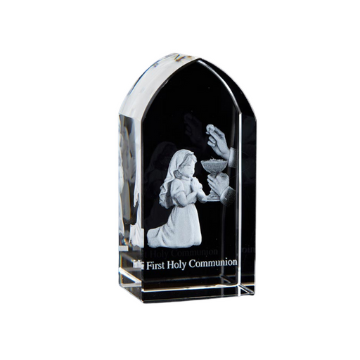 First Communion Etched Glass - Girl