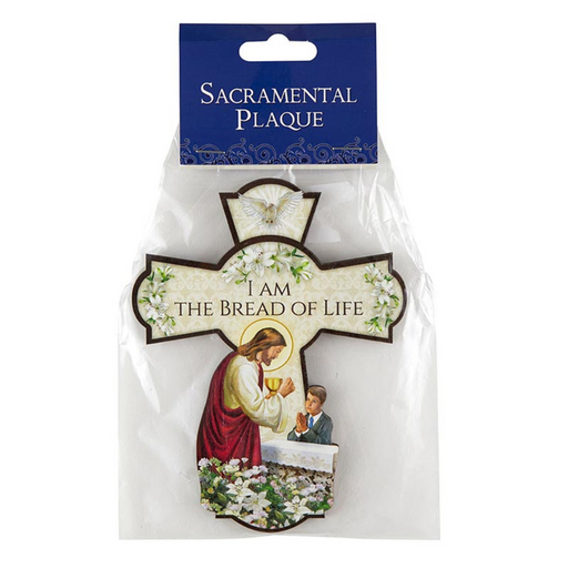 First Communion Wall Cross - Boy - 6 Pieces Per Package