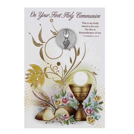 First Holy Communion Card with Token
