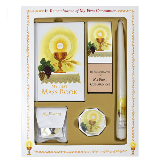 First Mass Book (My First Eucharist) Deluxe Set - White
