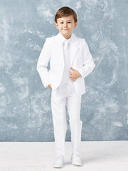 First Communion Boy's Slim Fit 5-Piece Suit – Sizes 6 Months to 20 Youth