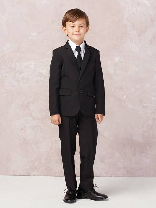 First Communion Boy's Slim Fit 5-Piece Suit – Sizes 6 Months to 20 Youth
