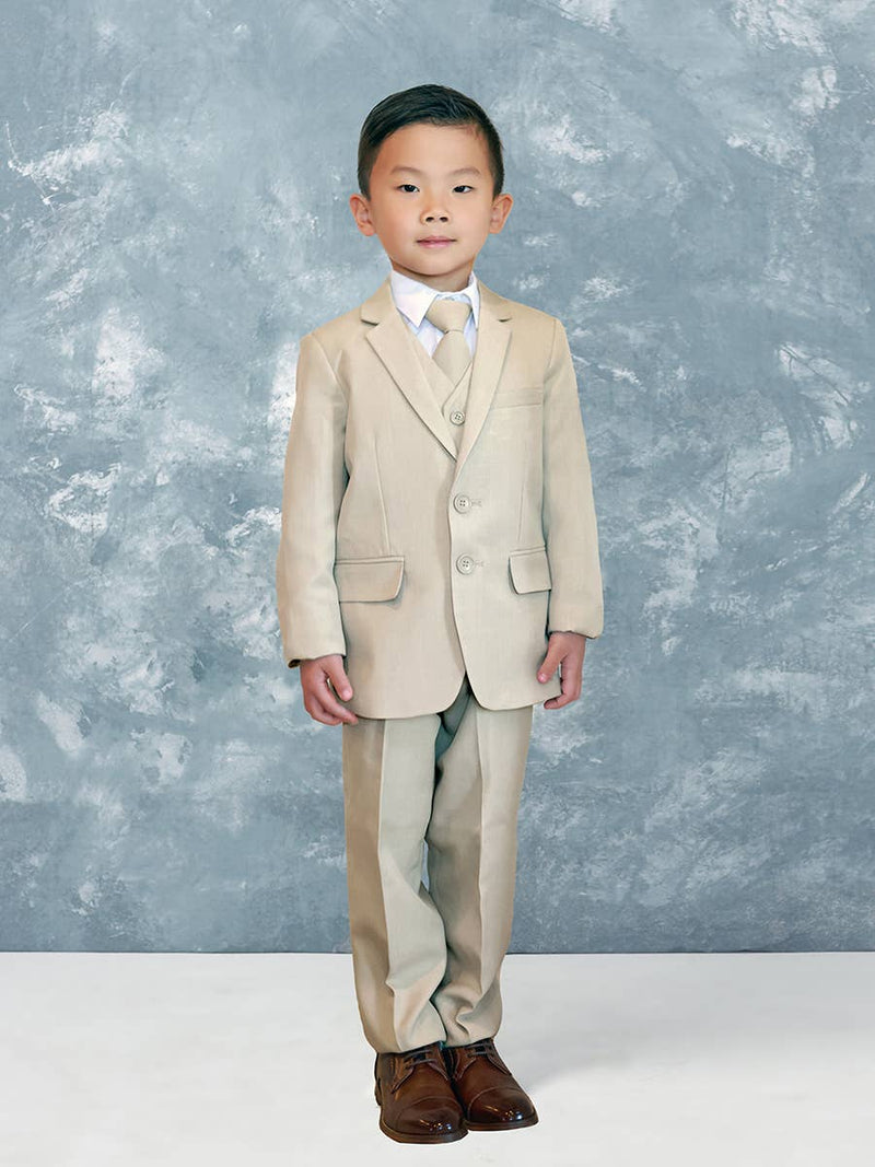 First Communion Boy's Slim Fit 5-Piece Suit – Sizes 6 Months to 20 Youth