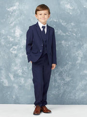 First Communion Boy's Slim Fit 5-Piece Suit – Sizes 6 Months to 20 Youth