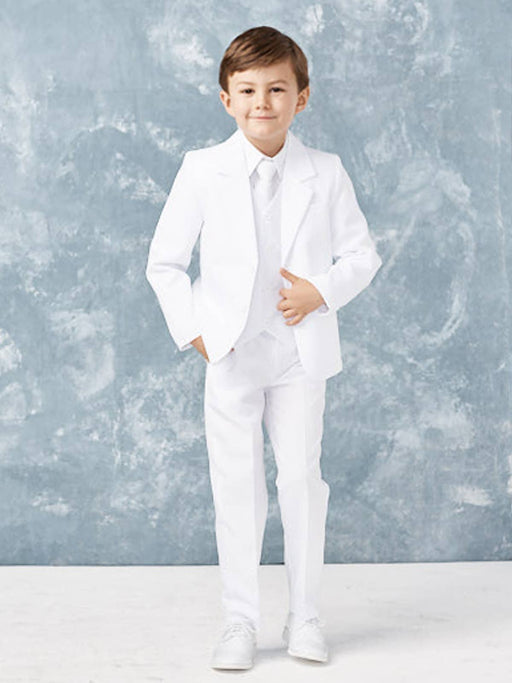 First Communion Boy's Slim Fit 5-Piece Suit – Sizes 6 Months to 20 Youth