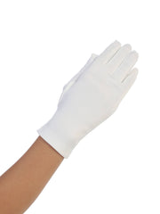 First Communion Girl’s Wrist Length Matte Satin Gloves – Elegant White Gloves for Special Occasions