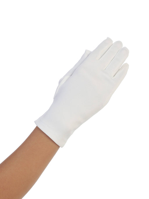 First Communion Girl’s Wrist Length Matte Satin Gloves – Elegant White Gloves for Special Occasions