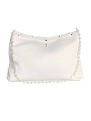 First Communion Pocket Book Bag with Rhinestone Cross – Elegant Purse for Girls
